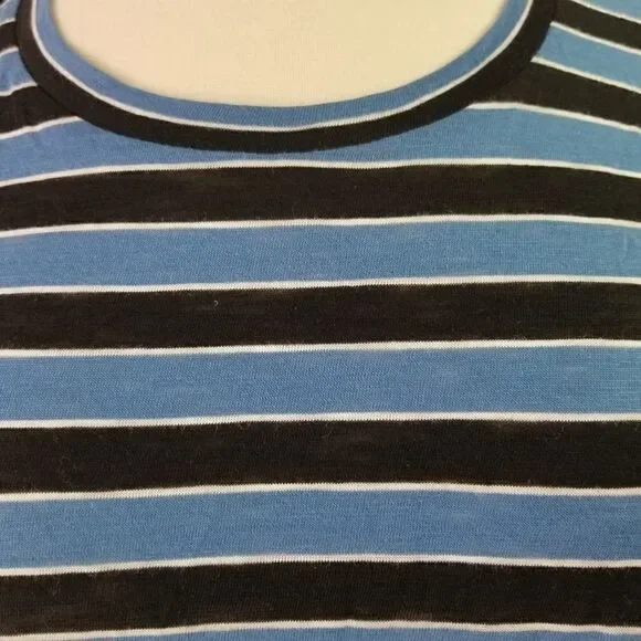 Michael Kors Long Sleeve Striped Top. Size M - Picture 4 of 10